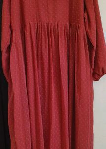 Ethnic Long Gown Peache Coloured