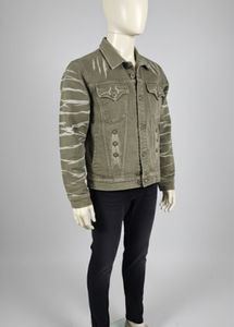 Stylish Olive Green Denim Jacket