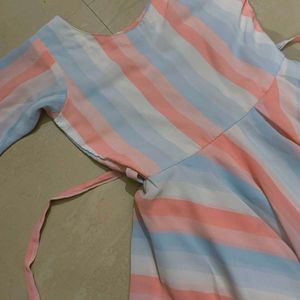 Double Layered Frock With Plazo