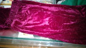 Wine Colour Velvet Shanil Suit
