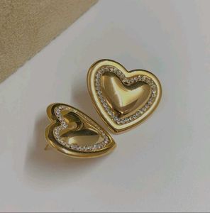 Serena Heart Stud Earrings Anti Tarnish