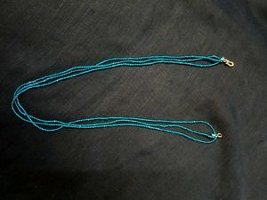Teal Beaded Strand Necklace