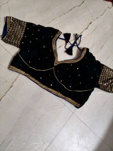 Elegant Black Velvet Blouse