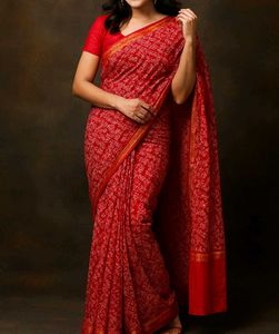 Rajasthani Red Saree