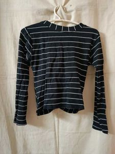 Black Stripped Top