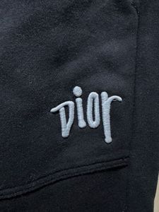 Dior Black Embroidered Front Logo Jogger