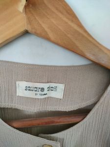 Shirt Top With Clinched Waist