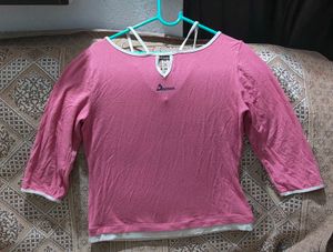 Pink 3/4 Sleeve Top