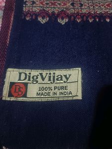 Navy Blue Printed Shawl