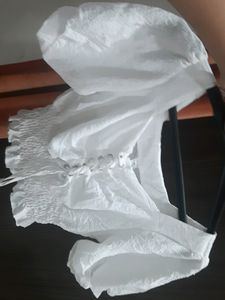 Puff Sleeves Crop Top Size _ S To L