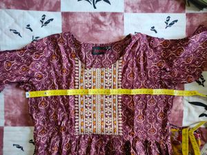 Ethnic Print Kurta nyra cut with side slit