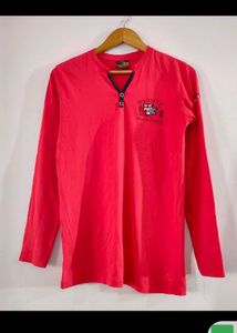 Premium By Whiz Biz Mens Red Colour Full Sleeves T