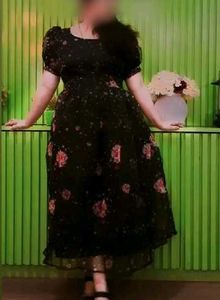 Floral Print Midi Dres