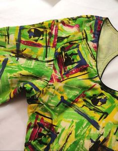 Multicolored Padded Blowse