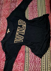 Wild Graphic Elbow Length Sleeve Top