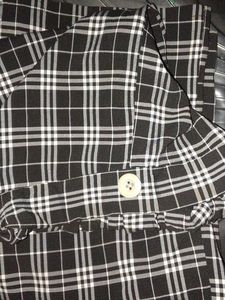 Black &amp; White Plaid Skirt