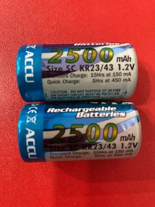Rechargeable 2500 Mah NI MH Batteries