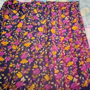 Floral Print Fabric saree