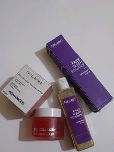 Powder Facewash And Bio Collagen Sleeping Mask
