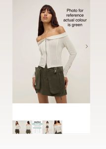 Westside Olive Green Off Shoulder Top