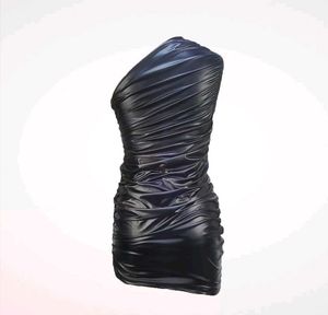 Deepika Inspired One Shoulder Pu Dress