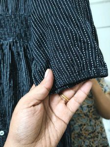 Beautiful Black Calf Length Midi Dress
