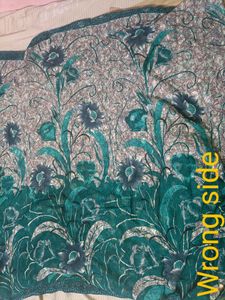New Unworn Allover Gold Print Saree