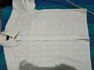 A Beautiful Off White Half Sleeves Cotton Shirt