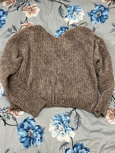 Cozy Brown Knit Sweater