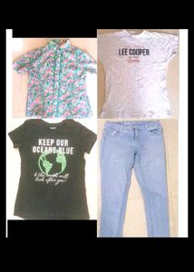 Set of 3 tops & mid skinny jeans (women)🌺