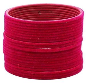 Plain Velvet Metal Bangles Combo 3 Sets