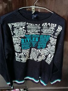 Stylish Striped Half Jacket with full sleeves swea