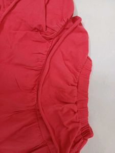 Red Layered Skirt