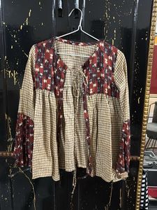 New Boho Print Tie-Front Jacket