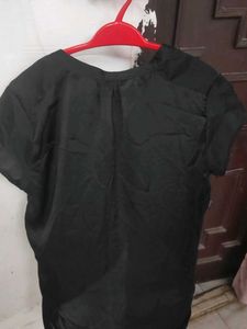 Black Button-Down Blouse