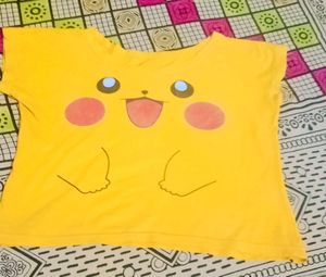 Pickachu Yellow Colour T-shirt
