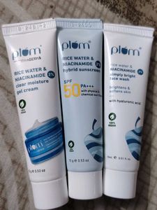 Plum Rice Water Niacinamide Combo Of 3 Skin Care