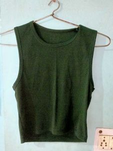 Tank Crop Top Round Neck