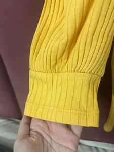 Yellow Puff Sleeve Top