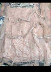 Peach lehnga choli set