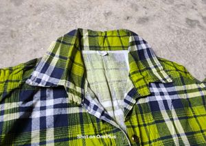 Green, Yellow &amp; Blue Plaid Button-Down Shirt