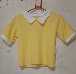 women casual yellow top