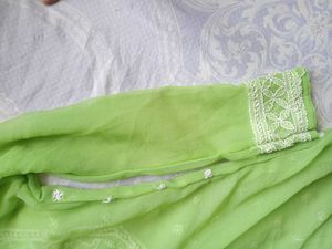 Lime Green Embroidered Kurti