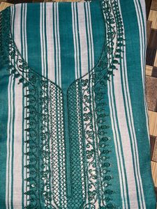 Striped Embroidered Top