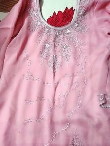 Chic Pink Embroidered Kurti
