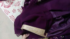 NEW Elegant Purple peplum lehenga S to.L size