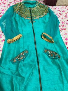 Elegant Teal Embroidered Kurta Set