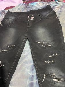 Distressed Black Jeans
