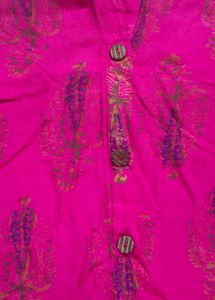 Pink Printed Kurta Pant Set