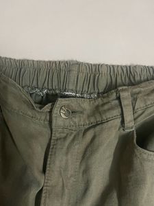 Olive Green Boyfriend Jeans